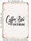 DECORATIVE METAL SIGN - Coffee Bar Love is Brewing - 3 - Vintage Rusty Look